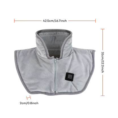 USB Heated Shoulder & Neck Wrap with 3 Temperature Settings – Electric 3-Zone Fast Heating Pad for Stiffness & Tension Relief